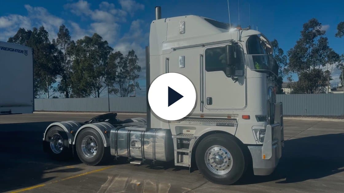 A client's Kenworth K200 prime mover parked in the yard