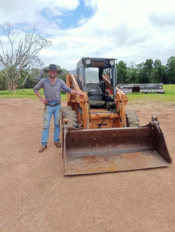 Case skid steer with its owner — first machine, growing business