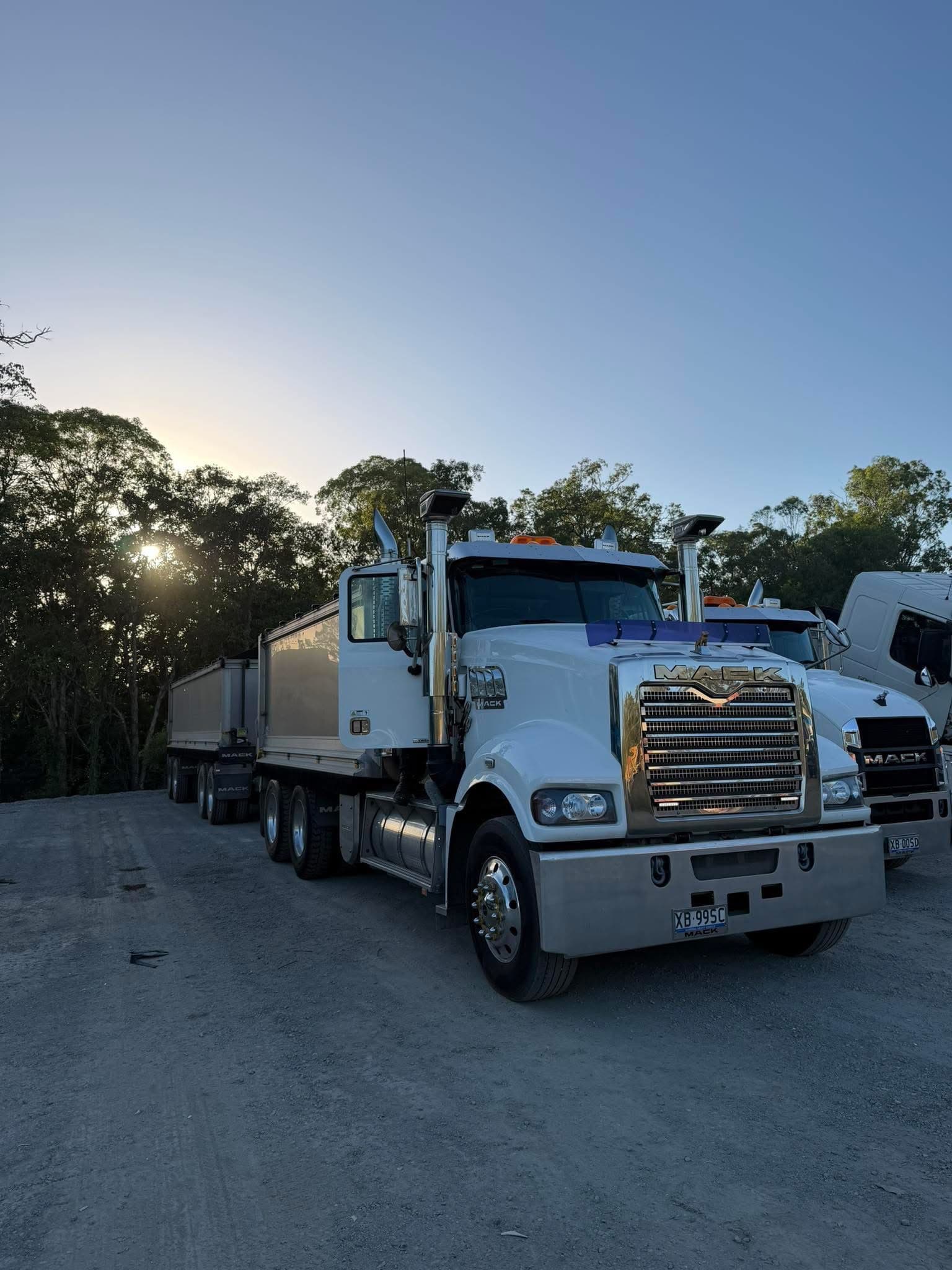 Mack Superliner at sunset